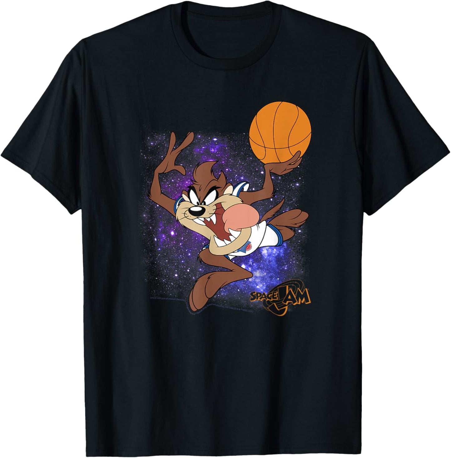 Space Jam Classic Space Taz Galactic Basketball Dunk T-Shirt - T-Shirt | Black