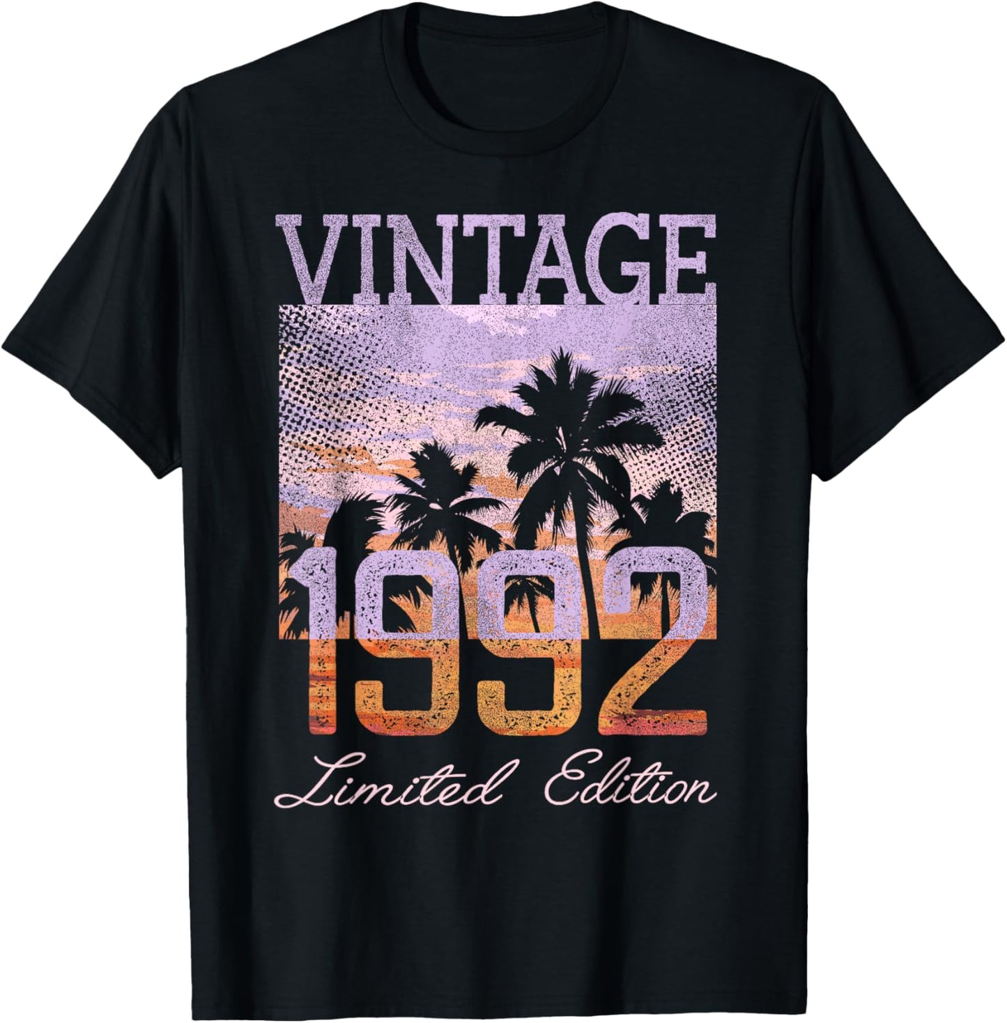 Vintage 1992 Limited Edition 33 Year Old Gifts 33rd Birthday T-Shirt - T-Shirt | Black