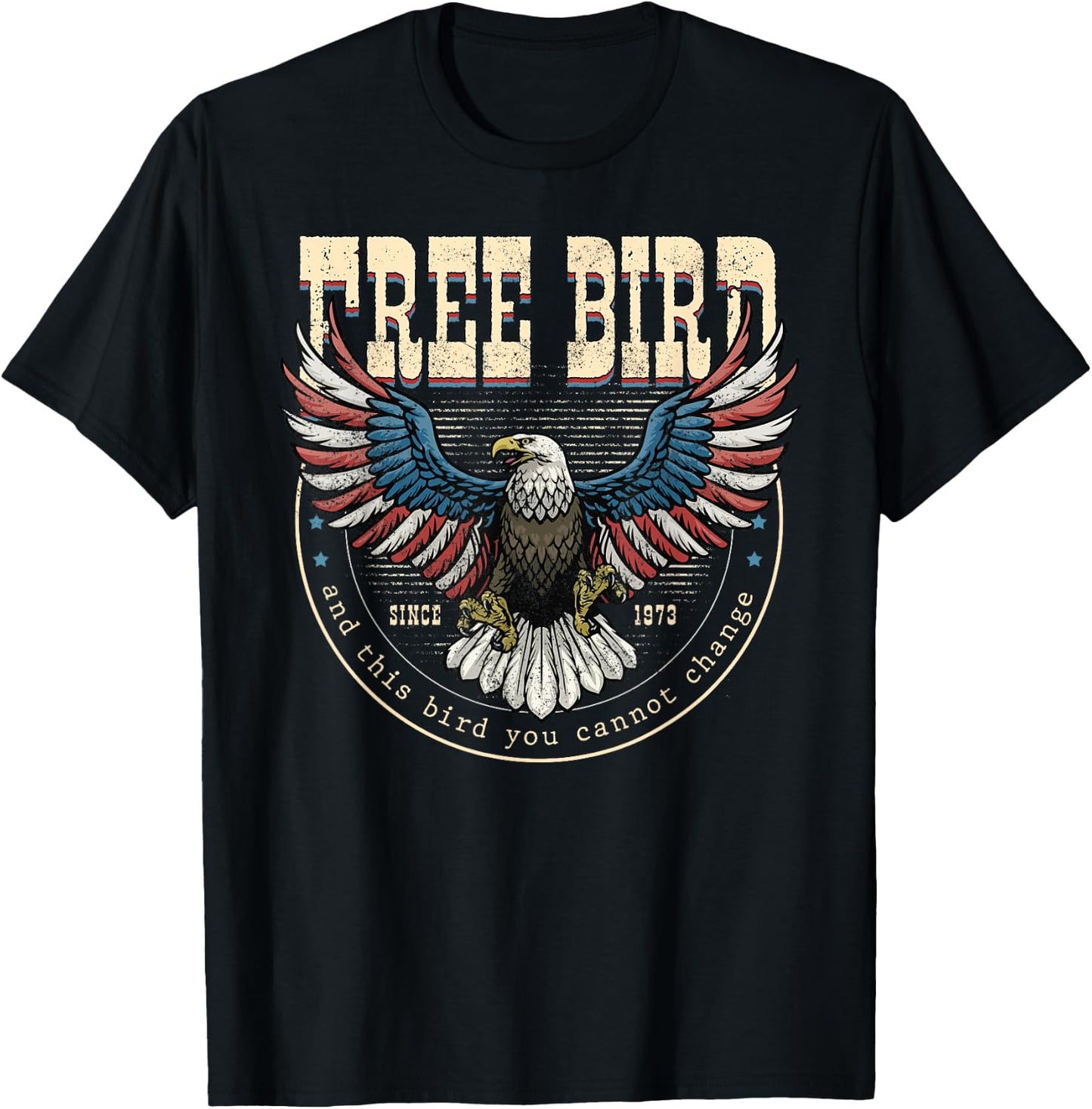 Free American Bird, This Bird You Cannot Change, 4th Of July T-Shirt - T-Shirt | Black