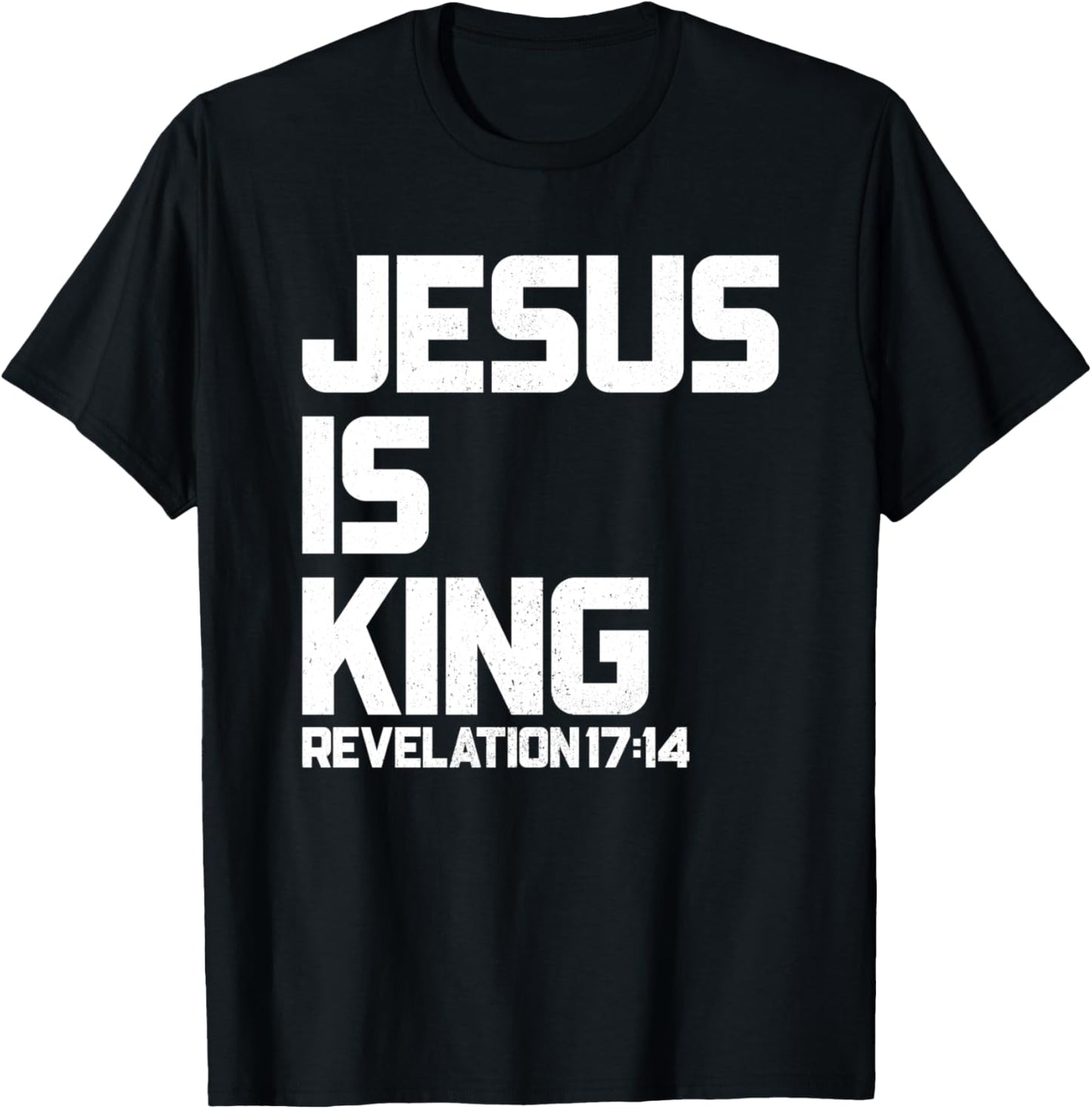Jesus is King Revelation 17 14 Bible Verse & Women T-Shirt - T-Shirt | Black