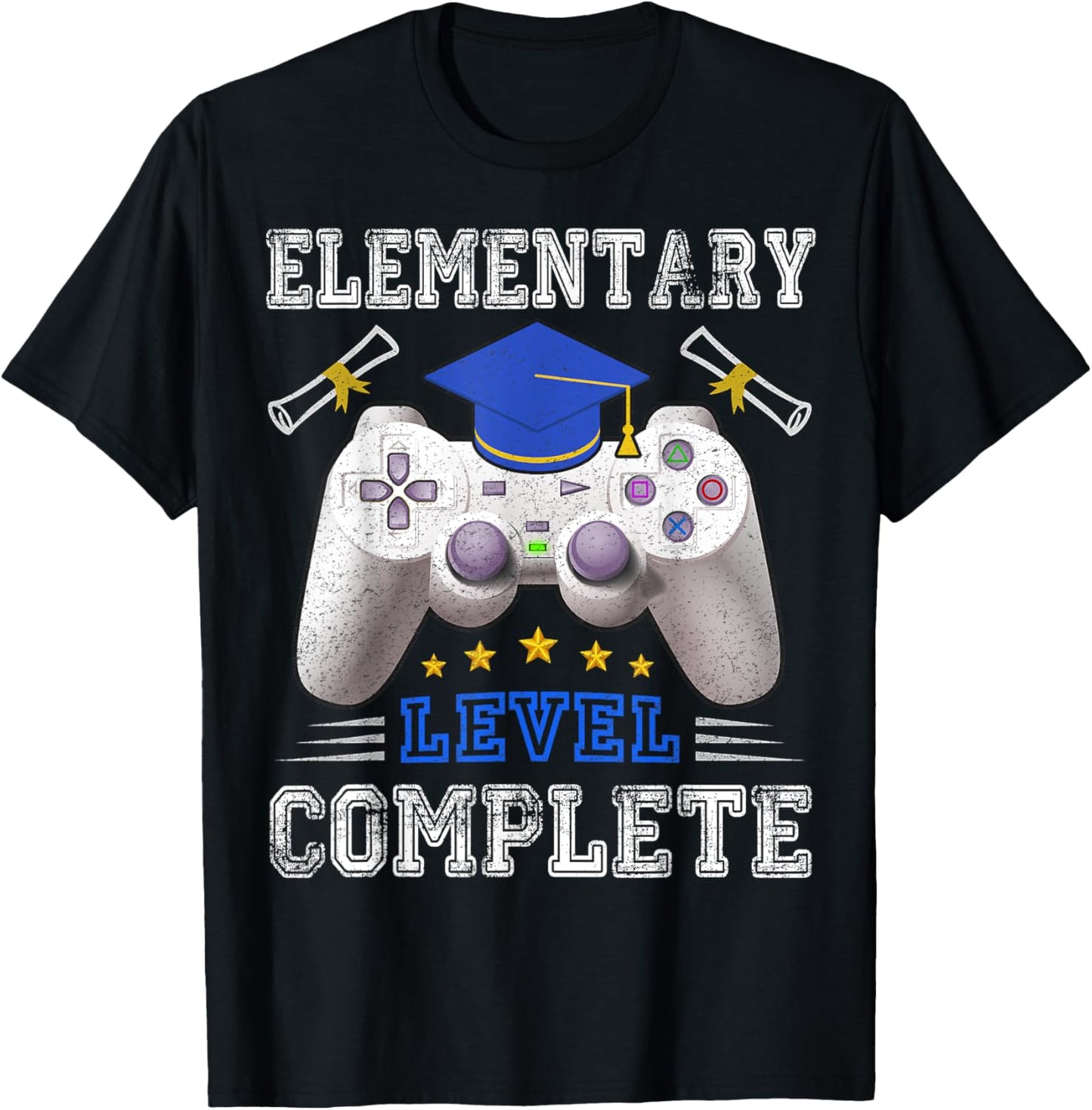 Elementary Level Complete Class Of 2025 Graduation T-Shirt - T-Shirt | Black