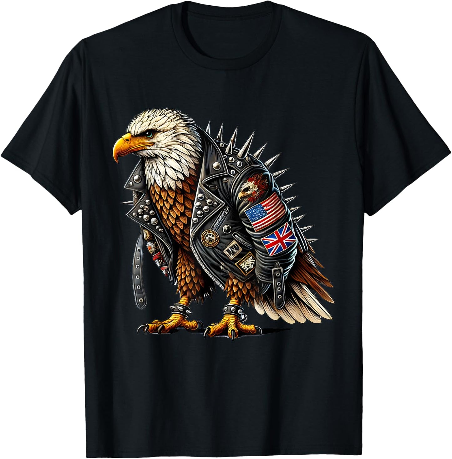 Punk Rock Eagle T-Shirt - T-Shirt | Black