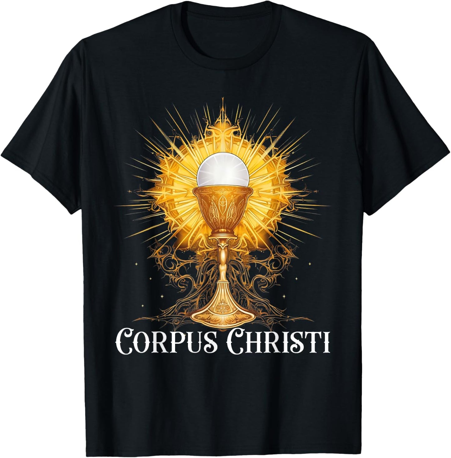 Eucharistic Adoration Traditional Latin Mass Catholic T-Shirt - T-Shirt | Black