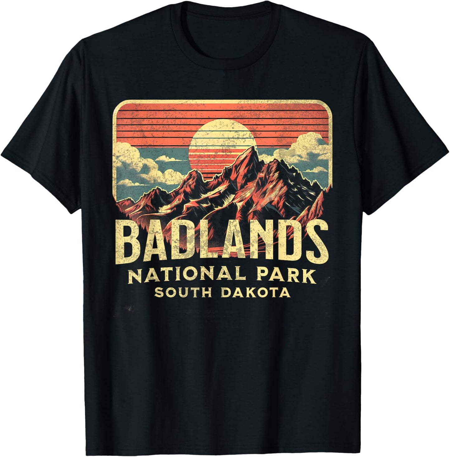 Badlands National Park , Small, Blue T-Shirt - T-Shirt | Black