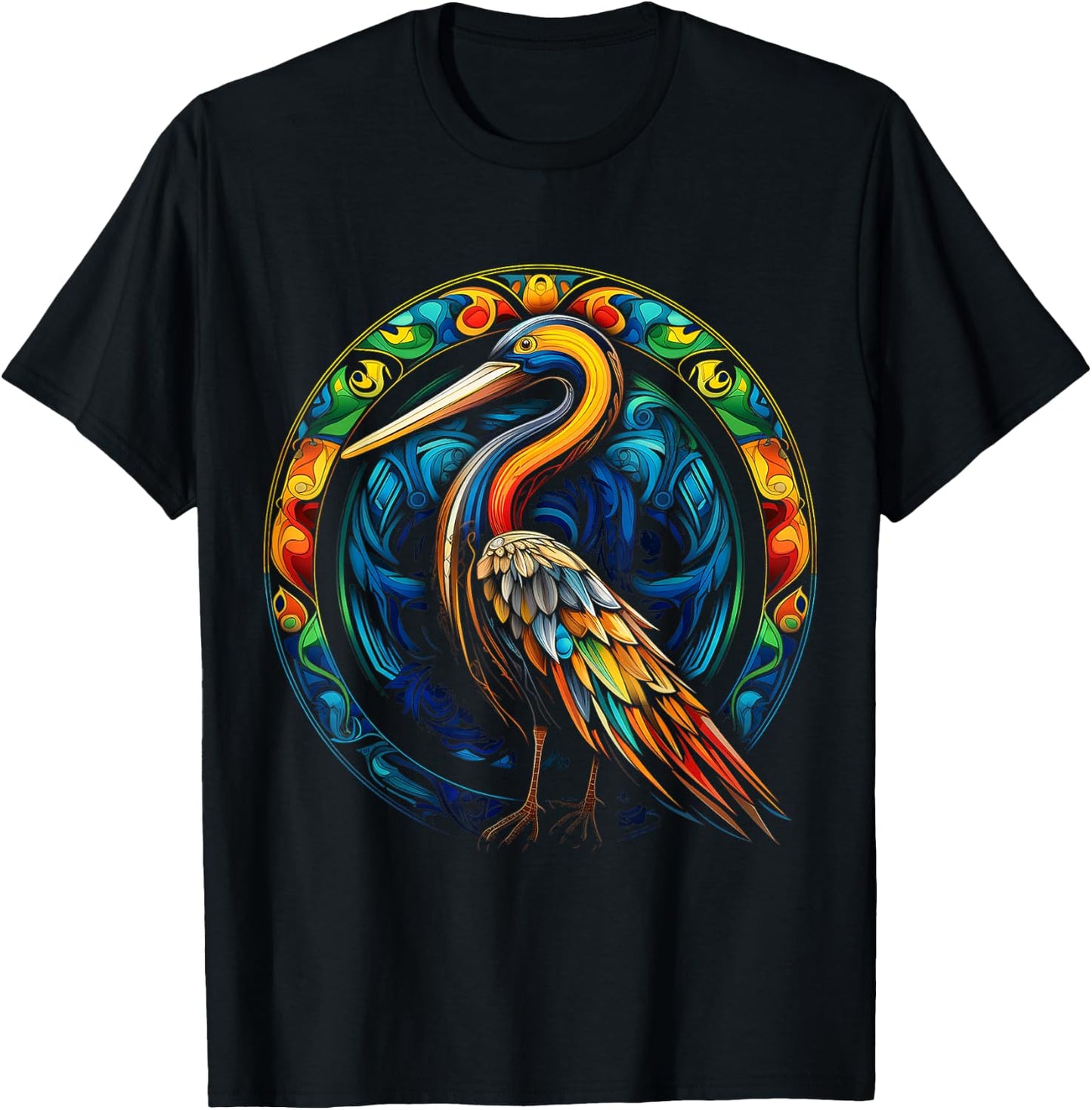 Pelican Animal Graphic Art Pelican T-Shirt - T-Shirt | Black