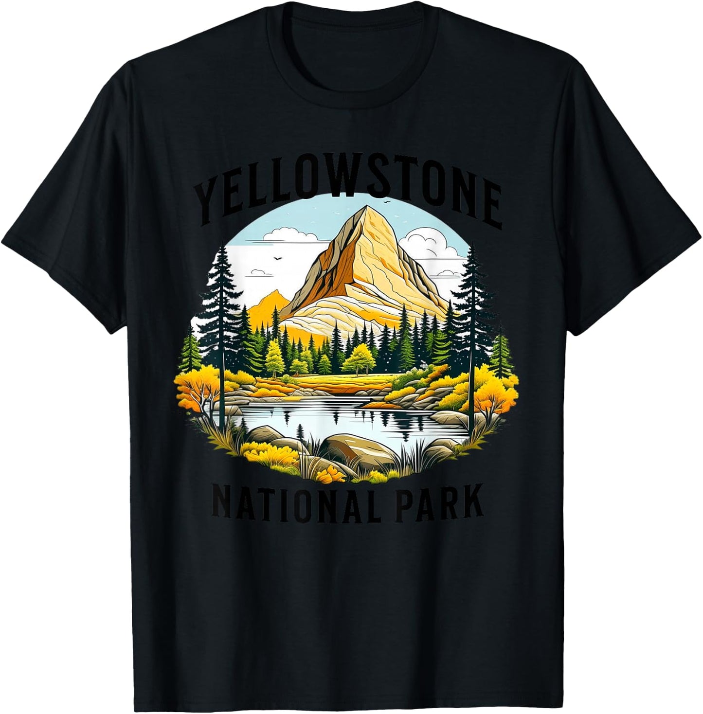 Yellowstone National Park T-Shirt - T-Shirt | Black