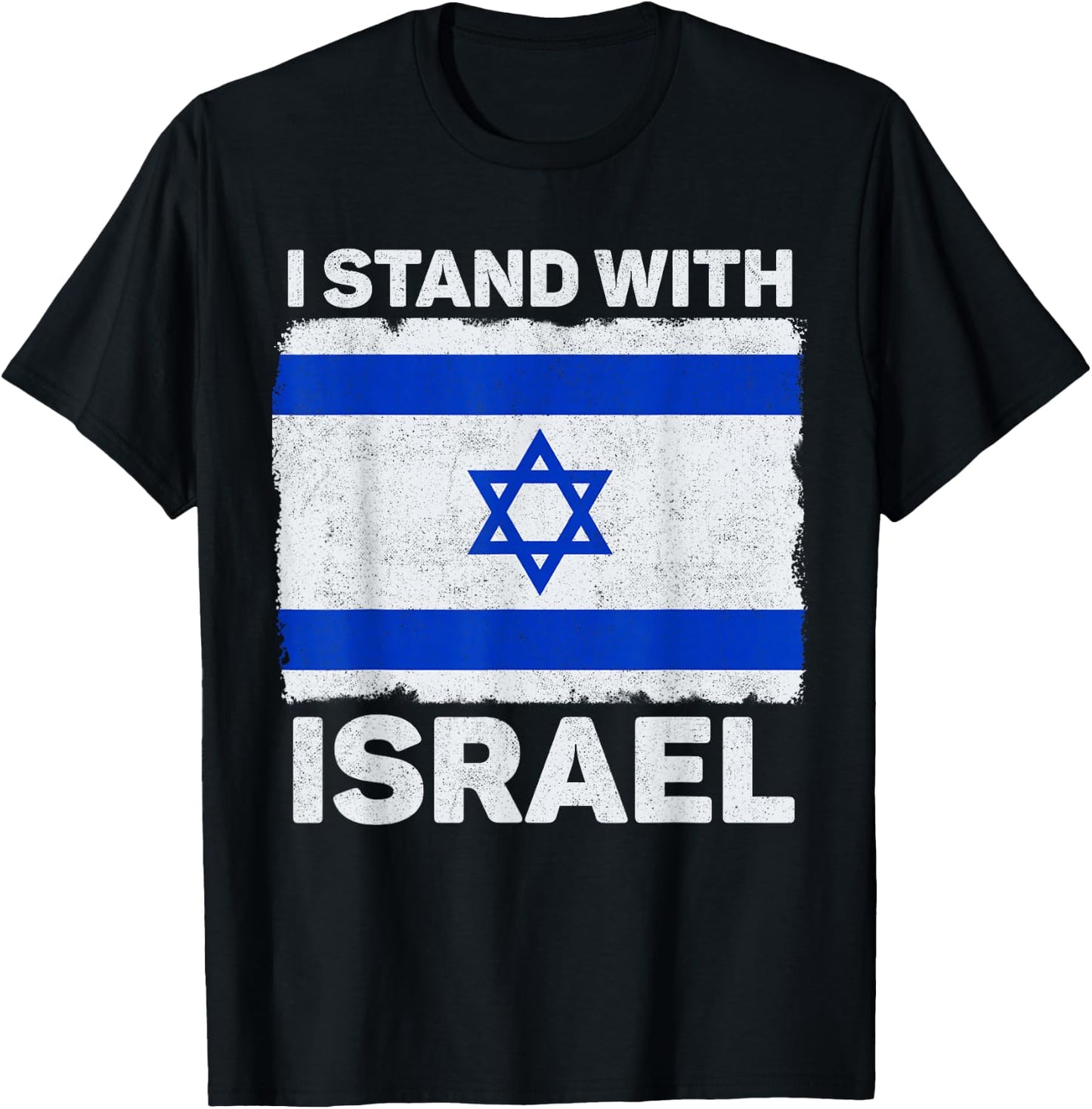 I Stand with Israel Israel Flag Patriotic Israel T-Shirt - T-Shirt | Black