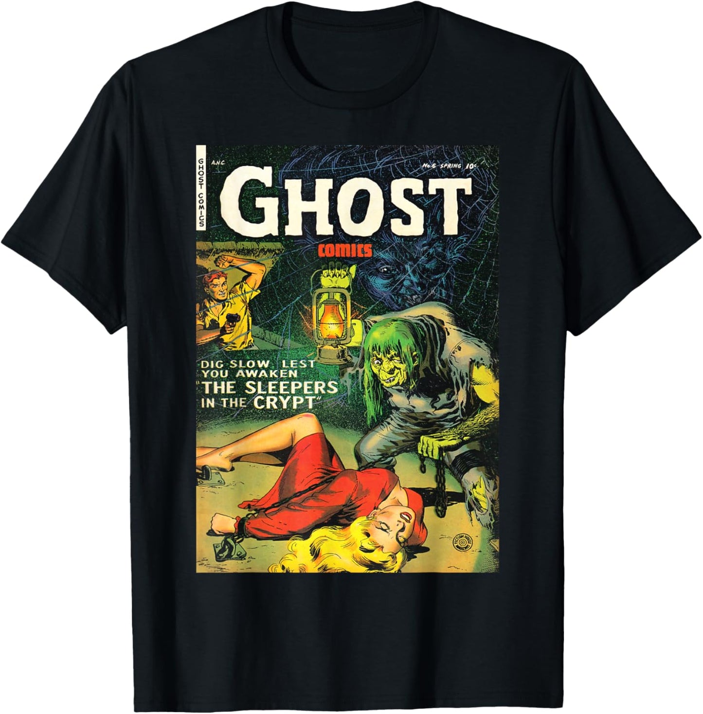 Halloween Horror Vintage Monster Comic Book Retro Scary T-Shirt - T-Shirt | Black