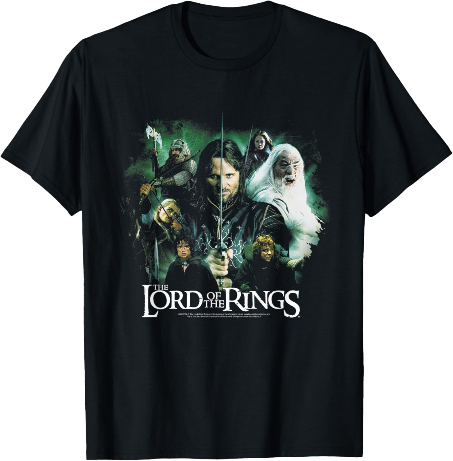 The Lord of The Rings Group Poster T-Shirt - T-Shirt | Black