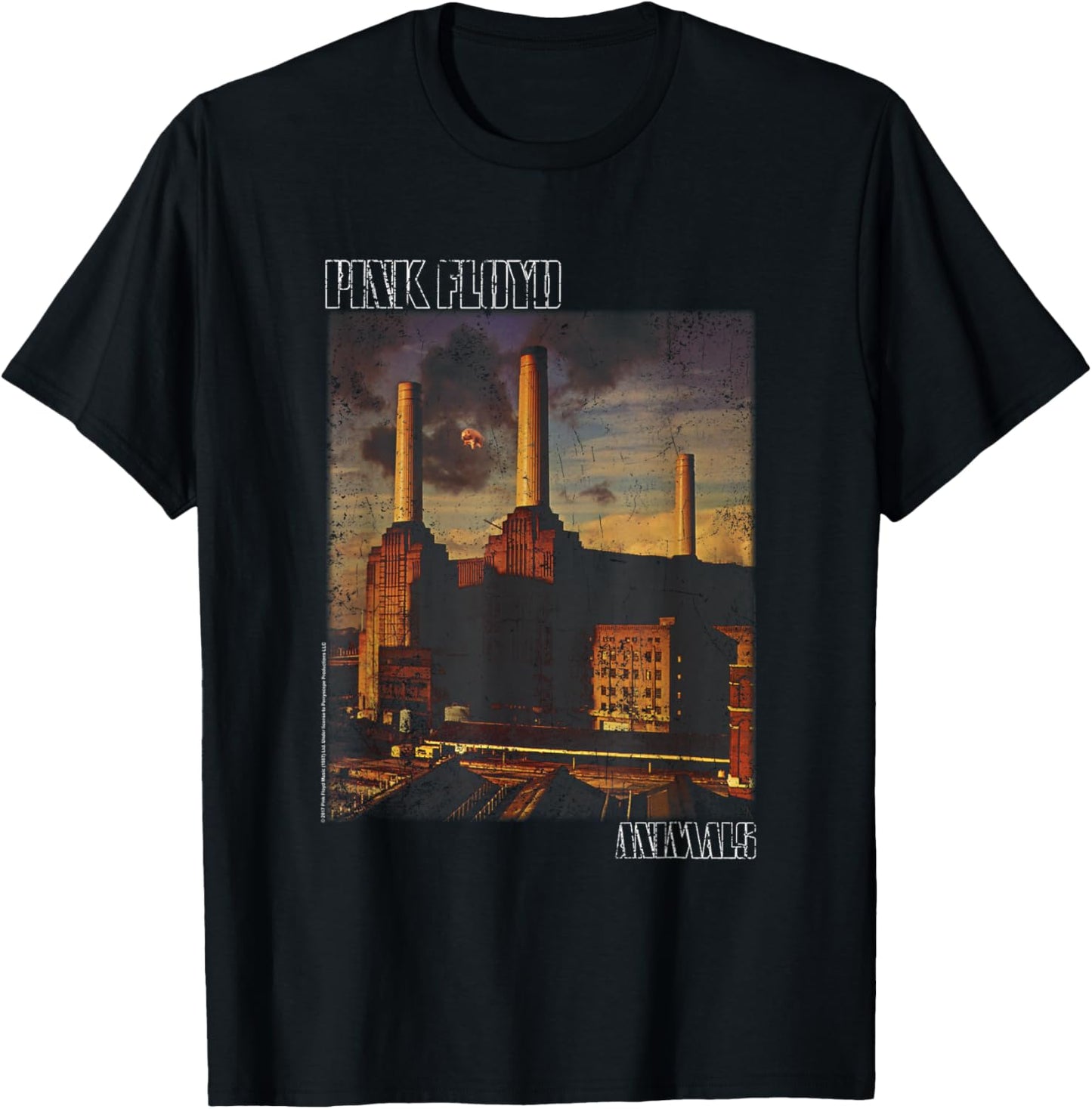 Pink Floyd Faded Animals T-Shirt - T-Shirt | Black