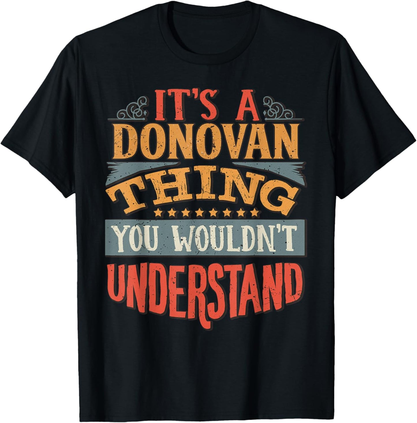 Donovan Name T-Shirt - T-Shirt | Black