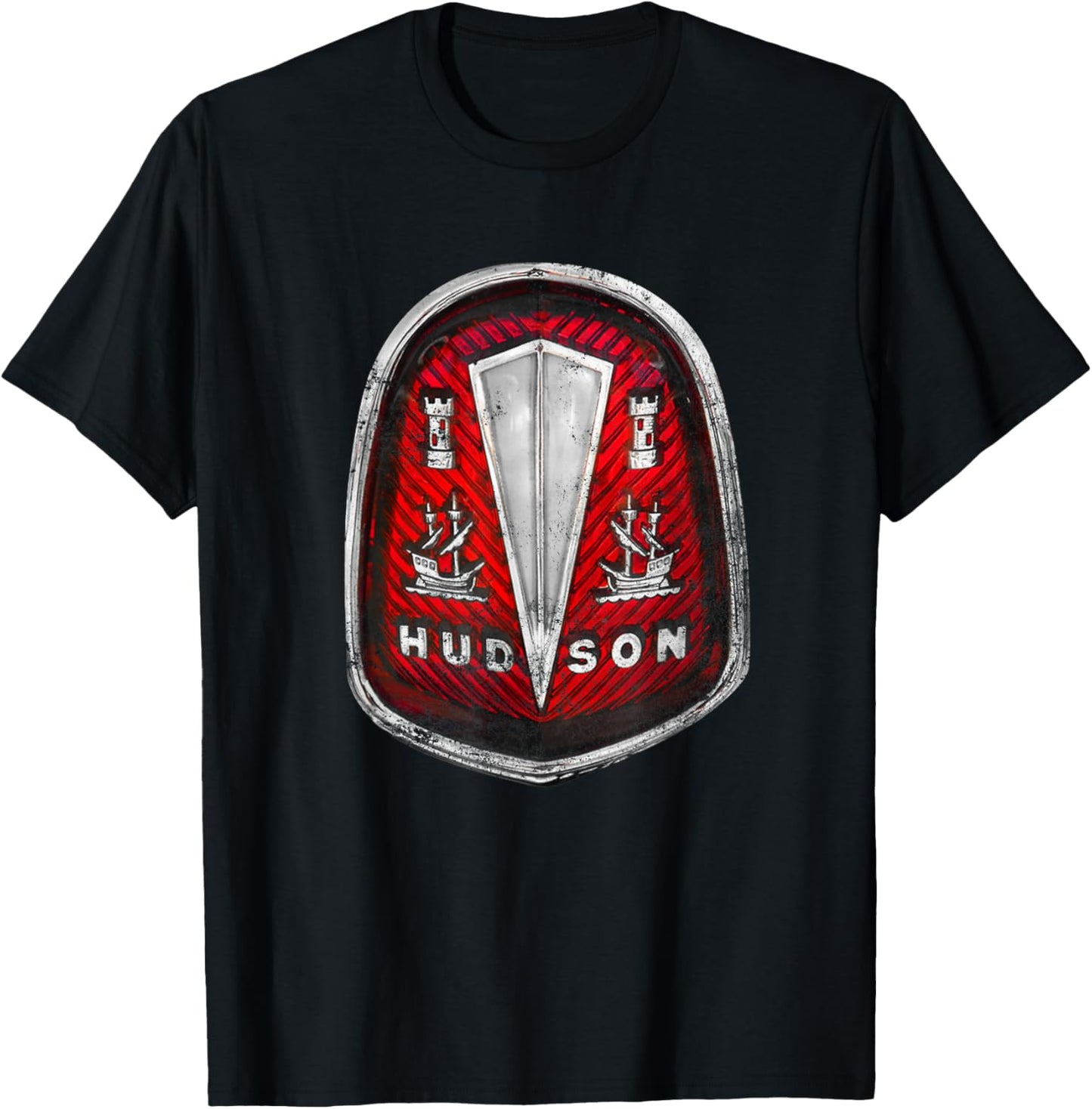 Vintage Car Retro Logo - Hudson Motor Car Co. (1910-1954) T-Shirt - T-Shirt | Black