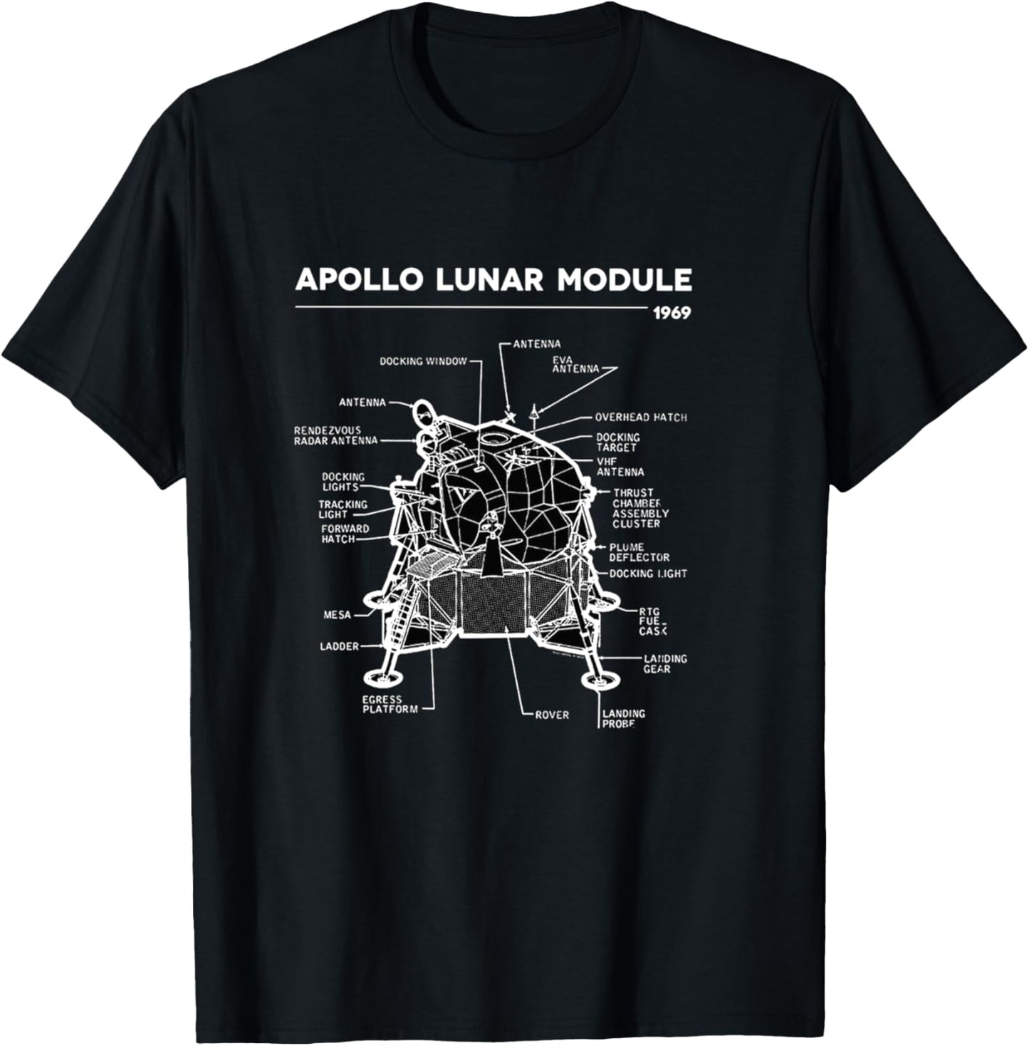 Lunar Module First Moon Landing 1969 T-Shirt - T-Shirt | Black