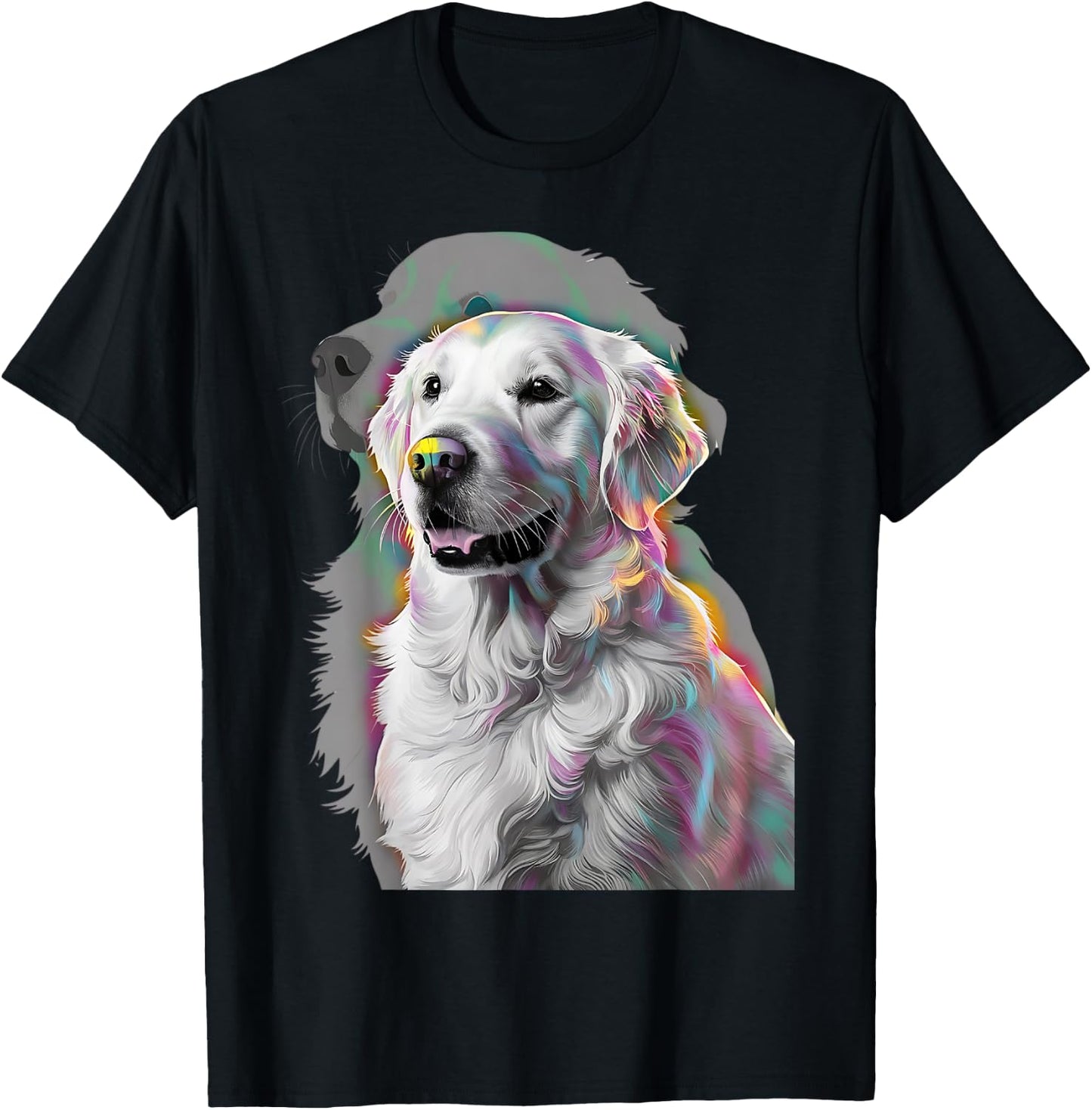 Cute Golden Retriever Gifts Christmas Women Men Kids Funny T-Shirt - T-Shirt | Black