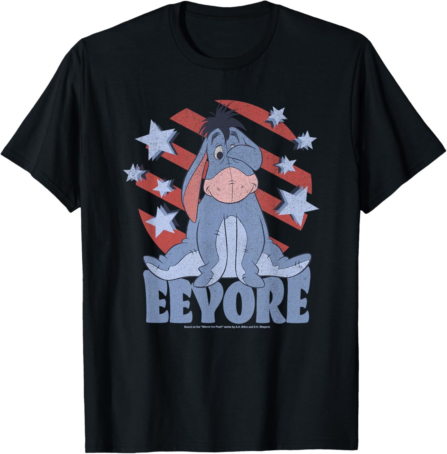 Disney Winnie the Pooh Americana Eeyore Stars & Stripes T-Shirt - T-Shirt | Black