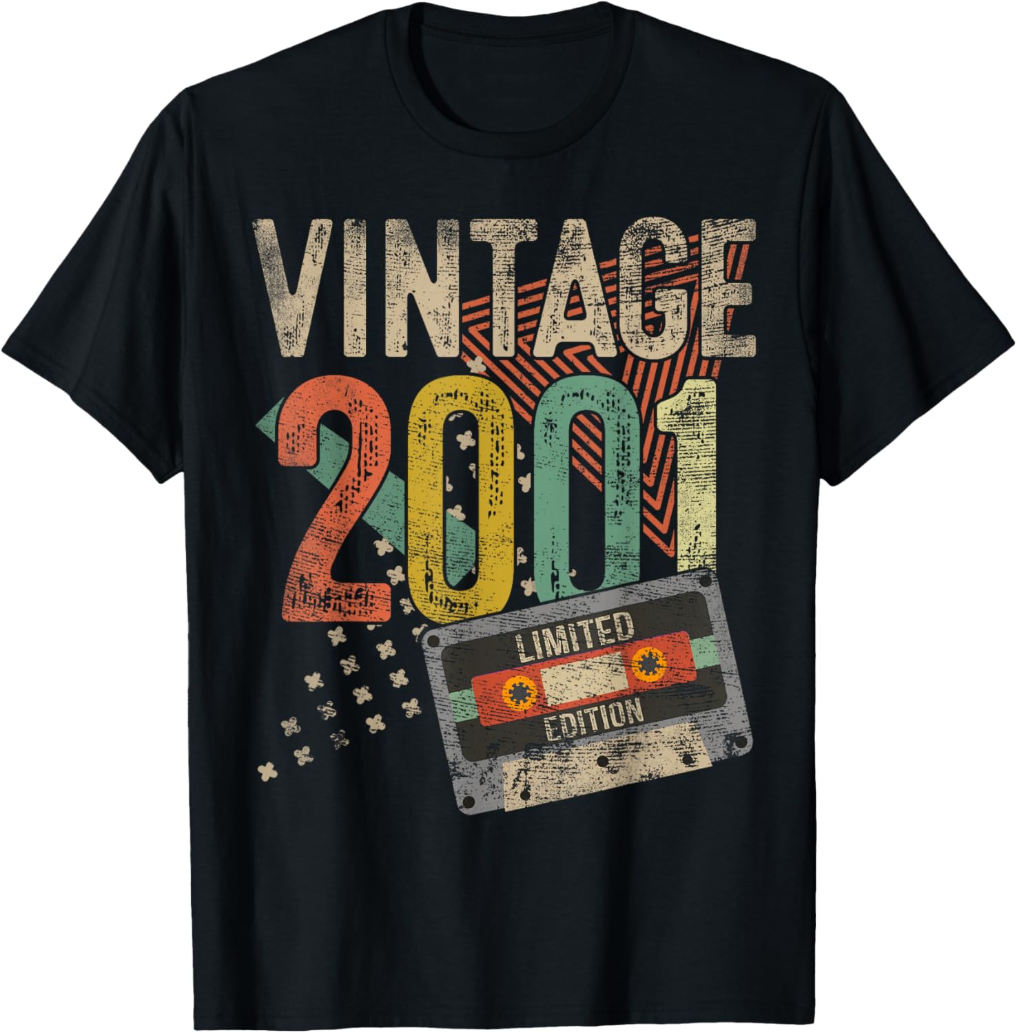 Vintage 2001 24th Birthday Gifts Women 24 Year Old T-Shirt - T-Shirt | Black
