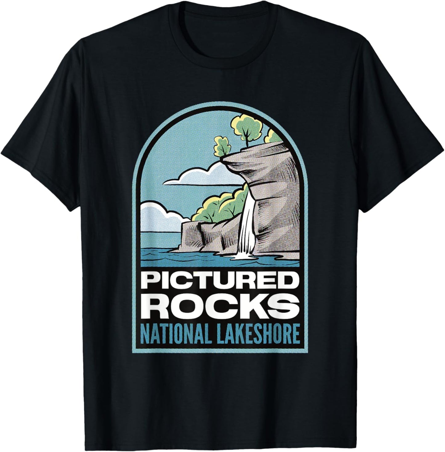 Pictured Rocks National Lakeshore Michigan T-Shirt - T-Shirt | Black