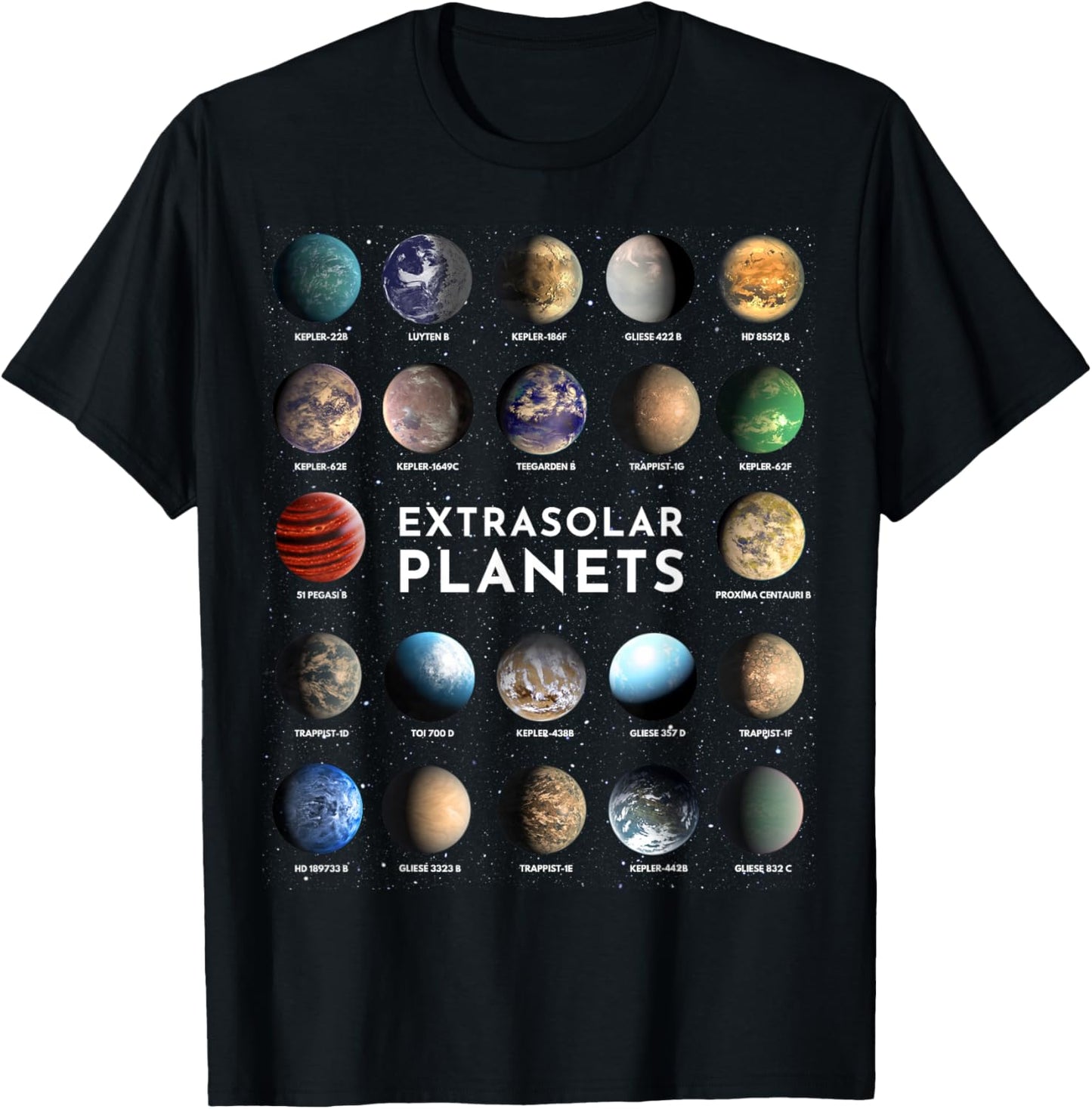 Exoplanet Extrasolar Planet Astronomy Space Astrophysics T-Shirt - T-Shirt | Black