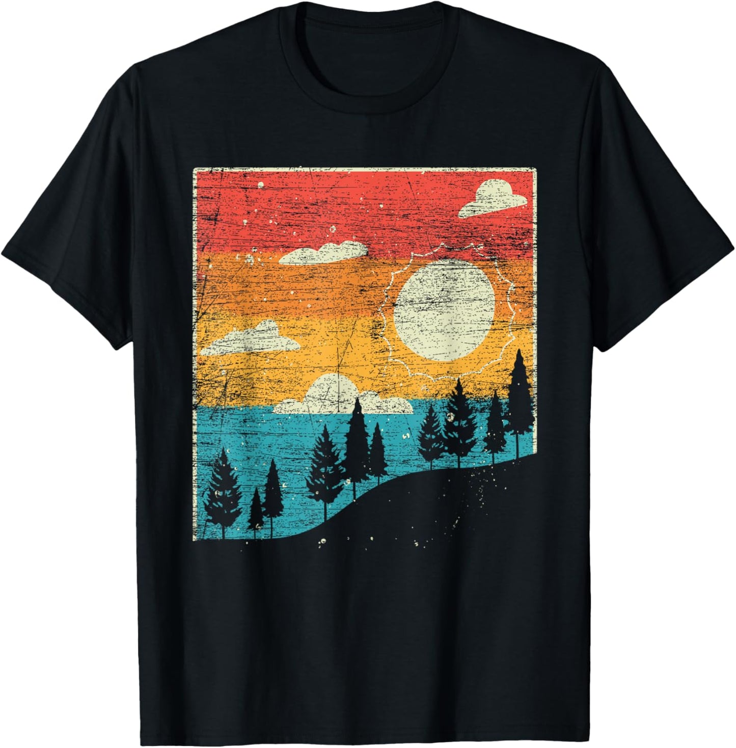 Retro Nature T-Shirt - T-Shirt | Black