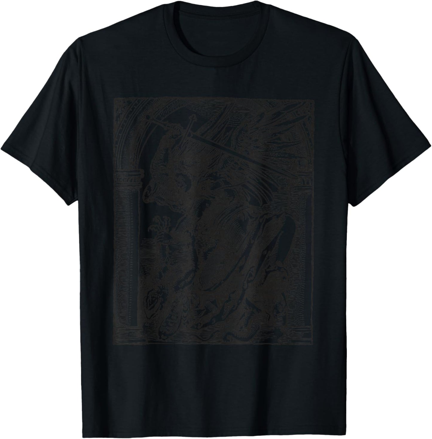 St Michael Archangel Angel Catholic Patron Saint T-Shirt - T-Shirt | Black