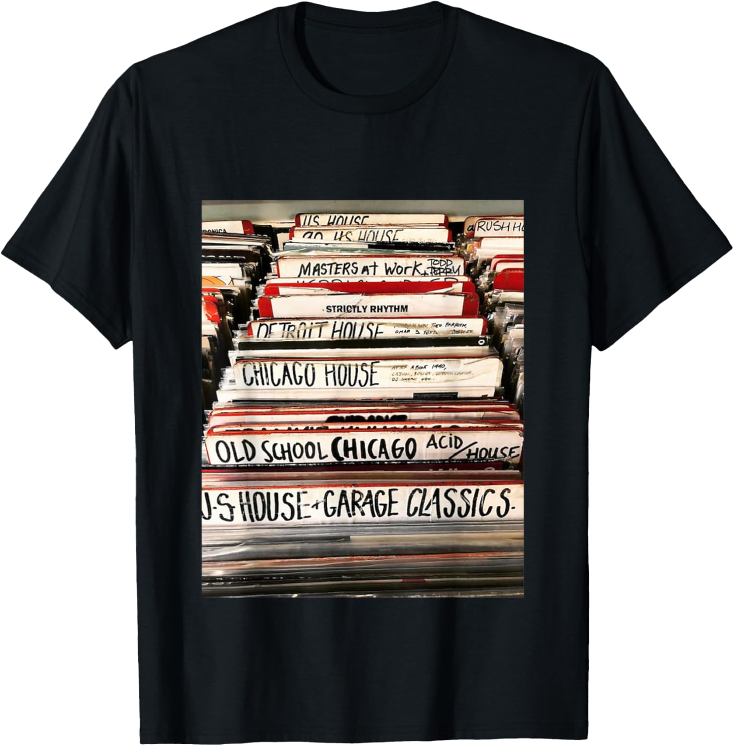 House Music Vinyl Record Deep Soulful House DJ T-Shirt - T-Shirt | Black