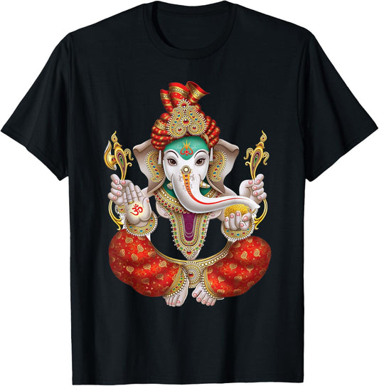 Ganesh Hindu Deity Lord Ganesha Black T-Shirt - T-Shirt | Black