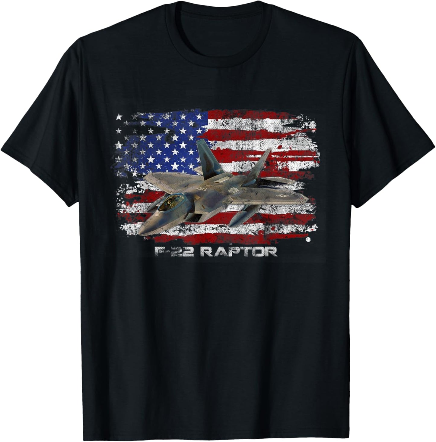 F-22 Raptor Fighter Jet Military Pilot Veteran Patriotic Women Men T-Shirt - T-Shirt | Black