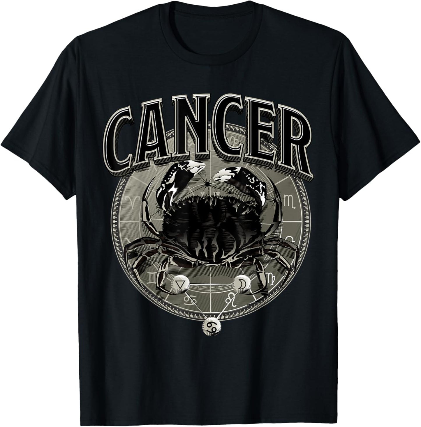 Cancer Accessory Men Zodiac Sign Cancer T-Shirt - T-Shirt | Black