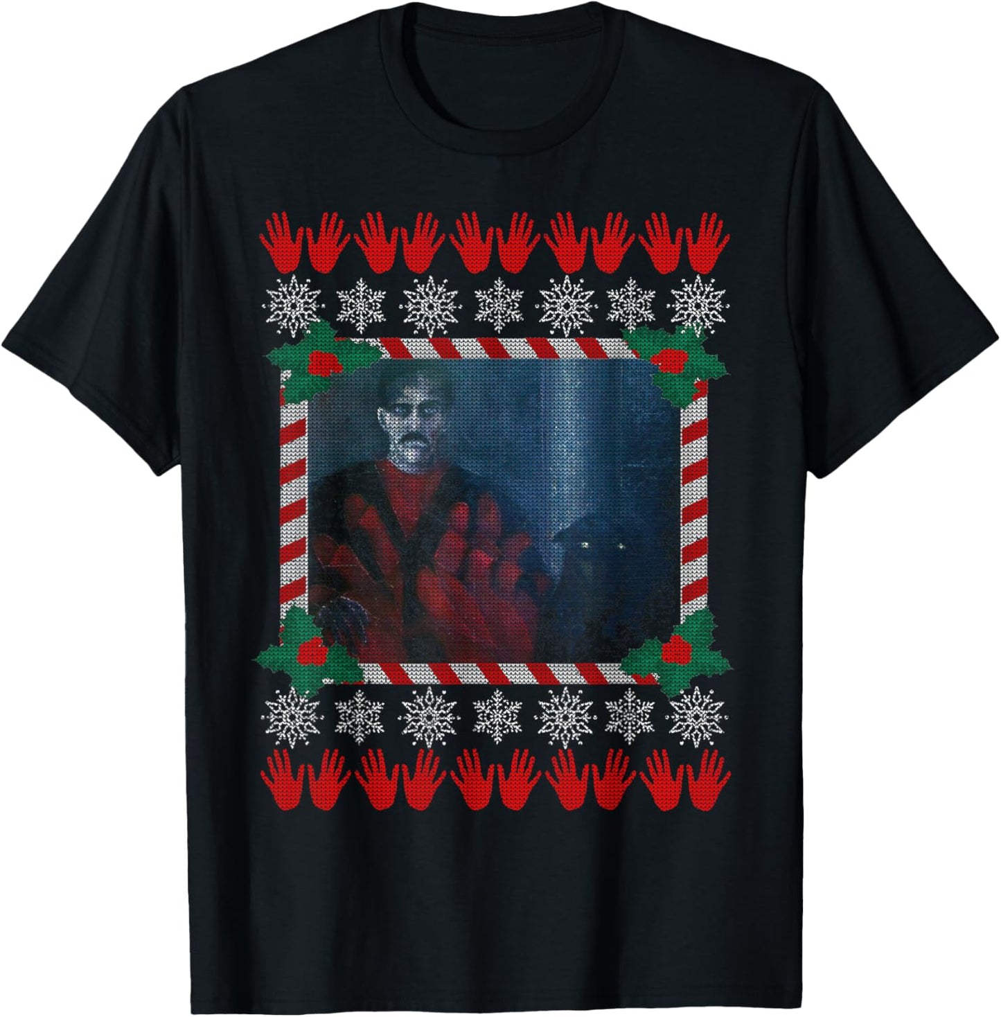 Ugly Christmas Sweater Manos The Hands of Fate Horror Movie T-Shirt - T-Shirt | Black