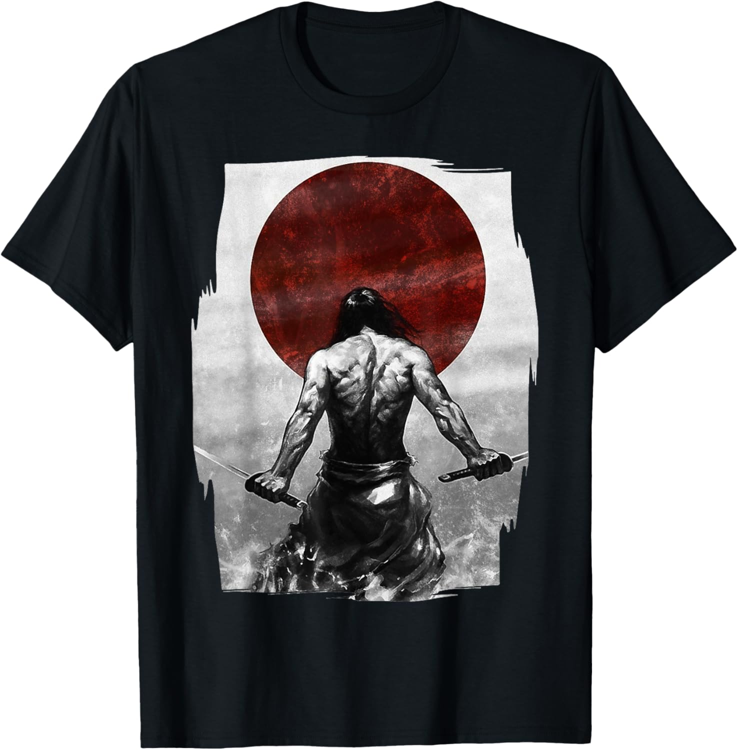 Samurai Warrior Vintage Fighter Retro Bushido Japanese T-Shirt - T-Shirt | Black