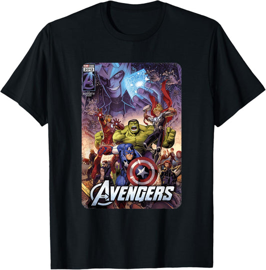 Marvel The Avengers Infinity Saga comic cover T-Shirt - T-Shirt | Black