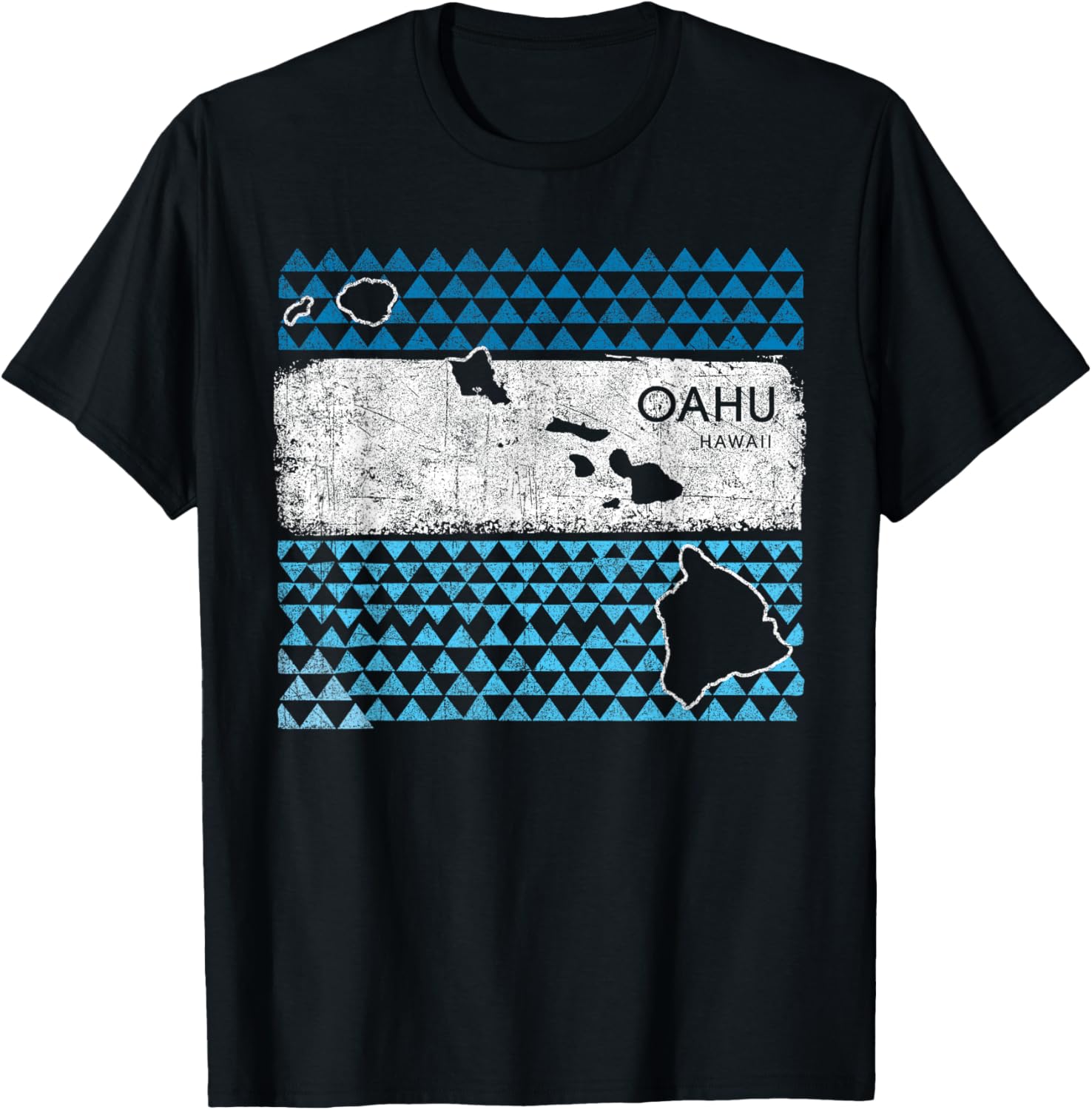 Retro Hawaiian Island Oahu Hawaii Volcano Vacation Souvenir T-Shirt - T-Shirt | Black
