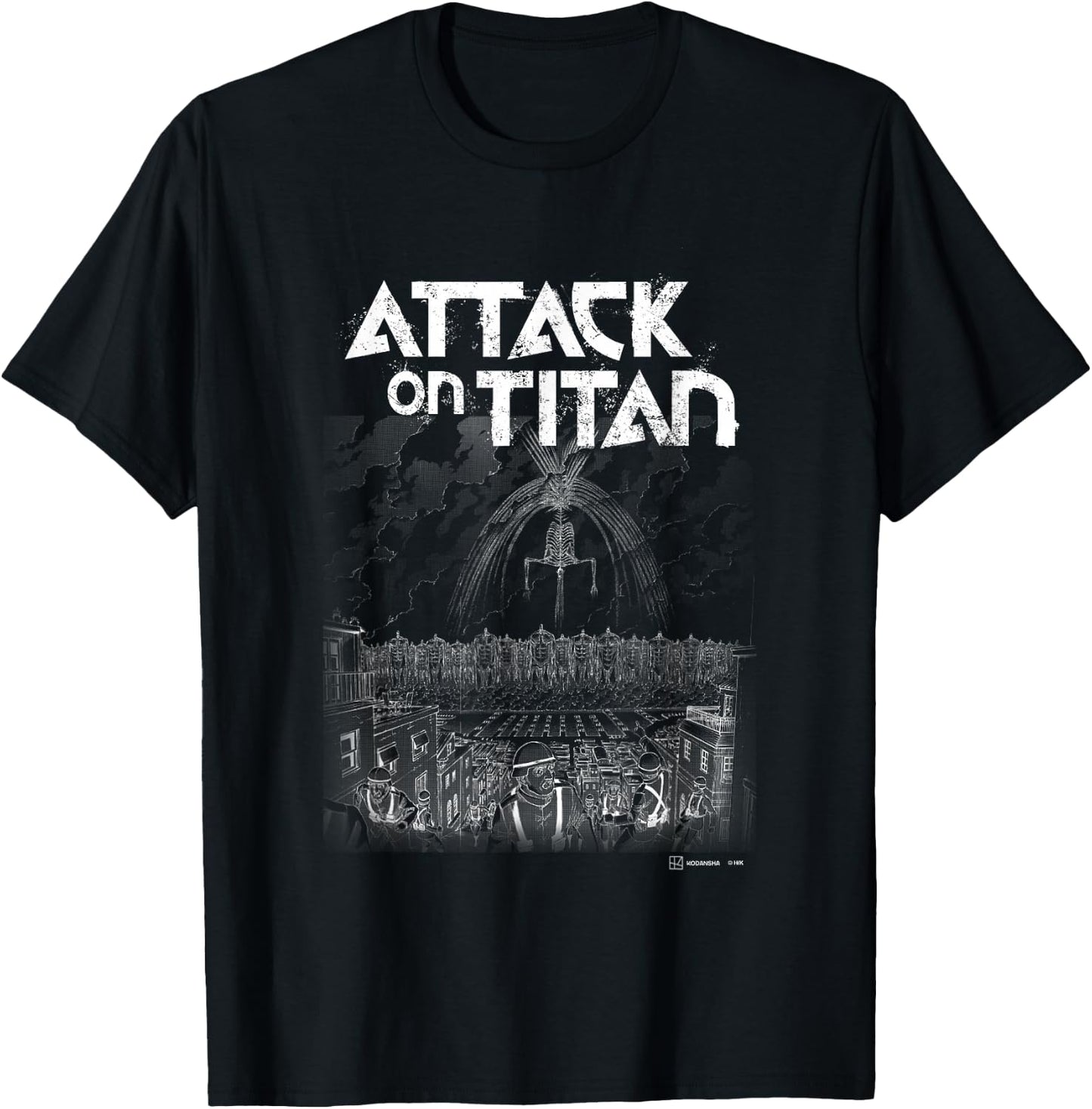 Attack on Titan The Rumbling Big Epic Battle Manga Poster T-Shirt - T-Shirt | Black