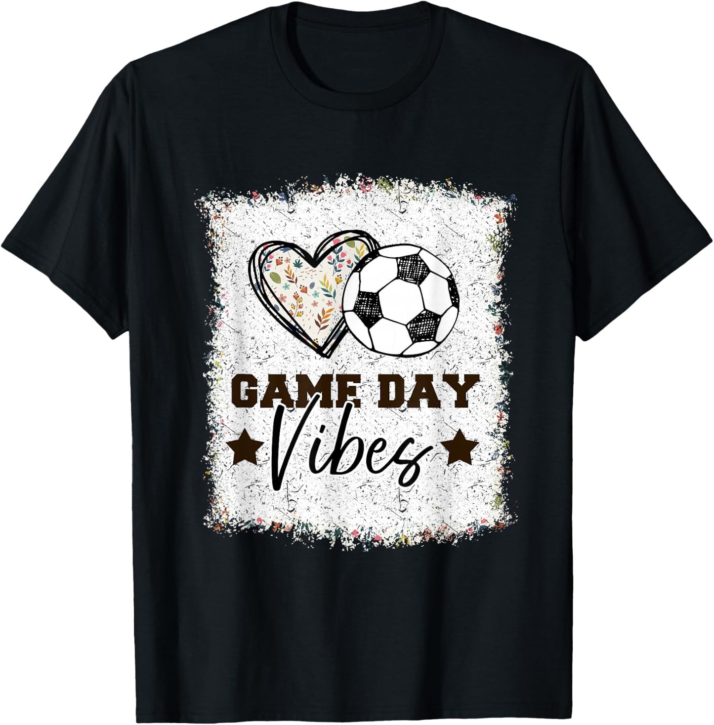 Soccer Shirt Women Soccer Game Day Vibes Girls Soccer T-Shirt - T-Shirt | Black