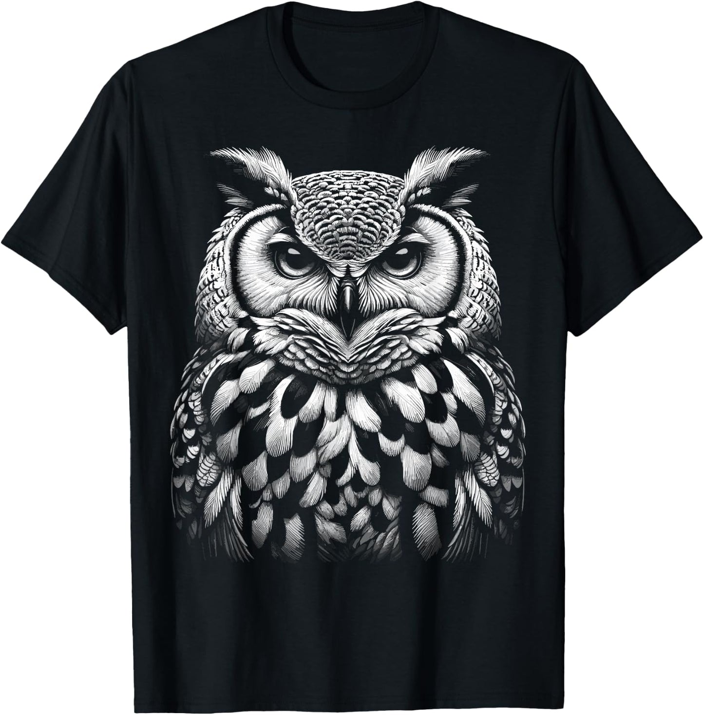 Owl Lovers Beautiful Animal Owl T-Shirt - T-Shirt | Black