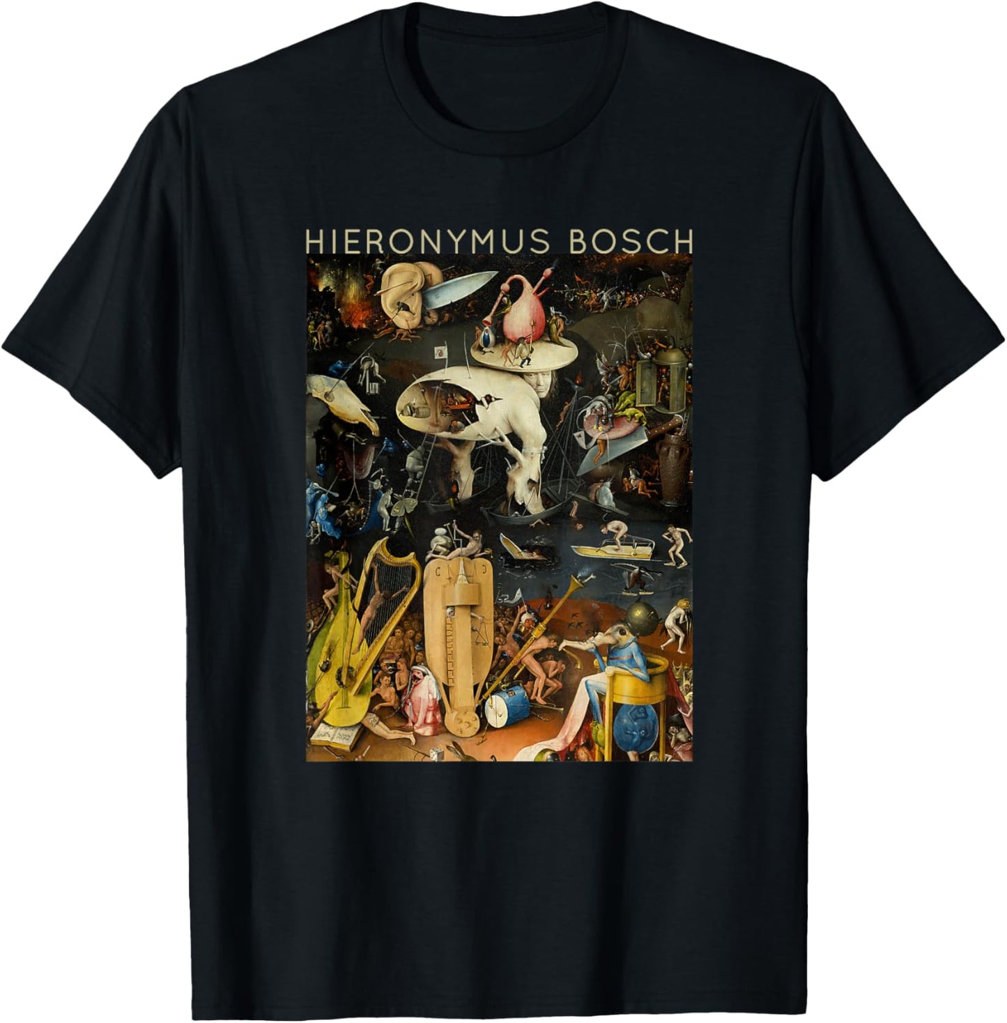 Hieronymus Bosch The Garden of Earthly Delights for Artists T-Shirt - T-Shirt | Black