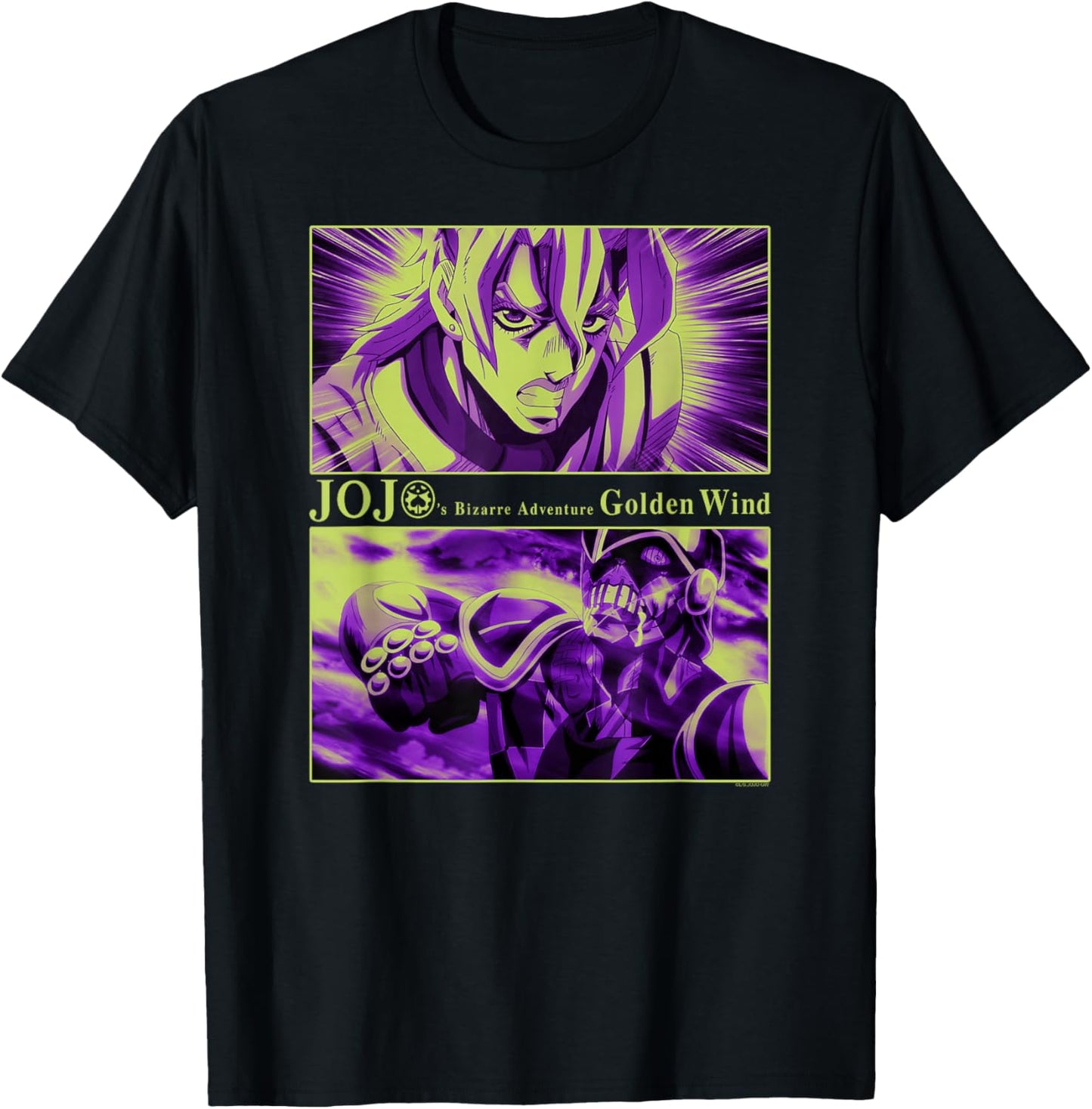 JoJo's Bizarre Adventure Golden Wind Fugo & Purple Haze T-Shirt - T-Shirt | Black