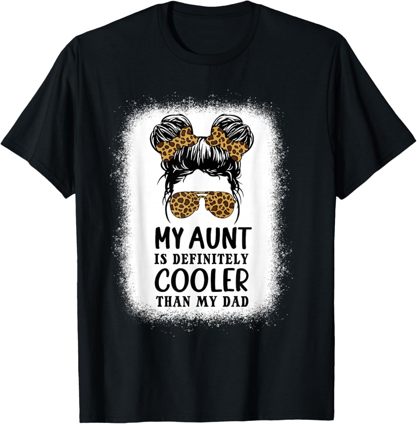 My Aunt Is Definitely Cooler Than My Dad Girls Niece Nephew T-Shirt - T-Shirt | Black