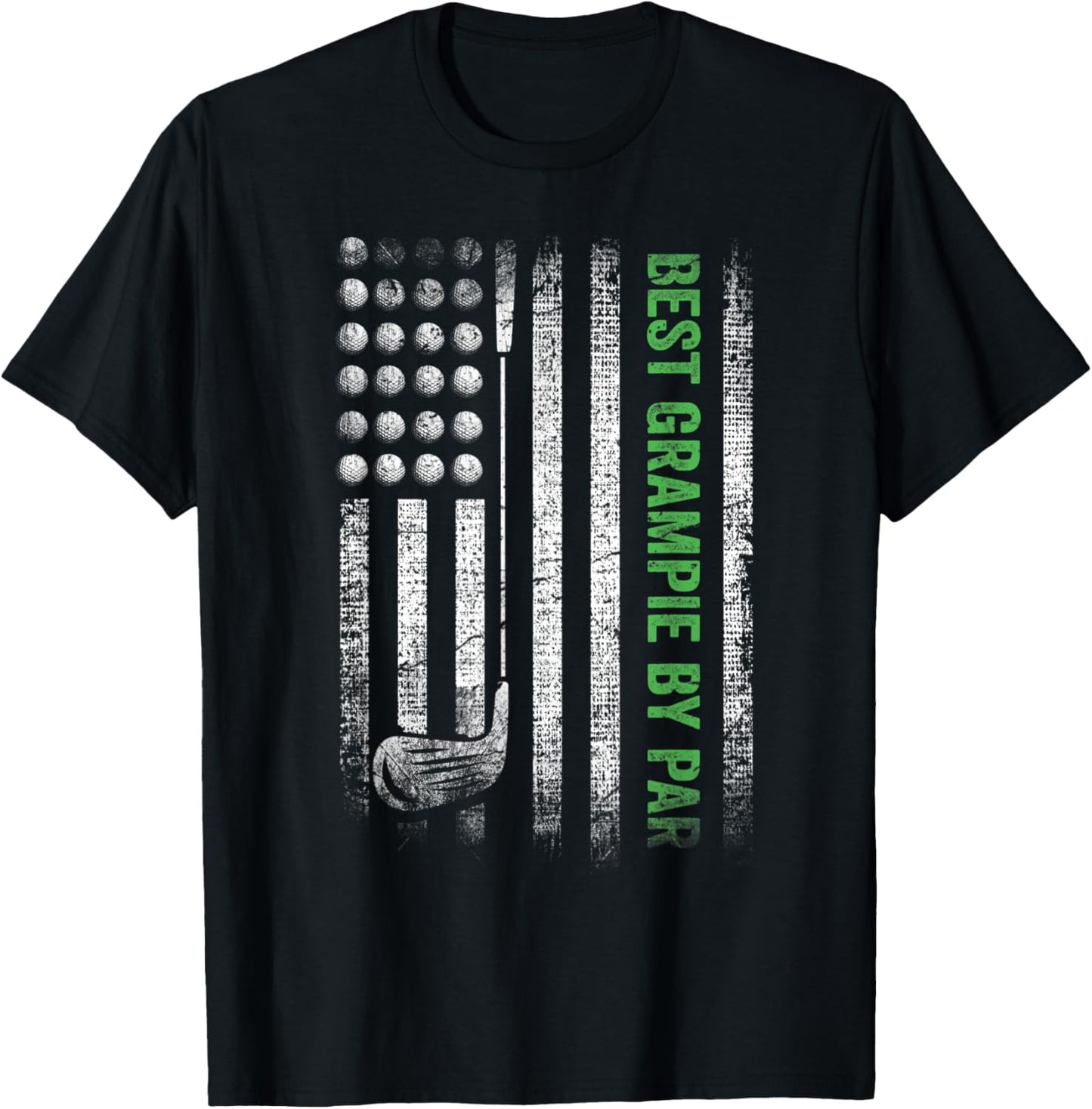 Funny Best Grampie By Par Father's Day Golf T-Shirt - T-Shirt | Black