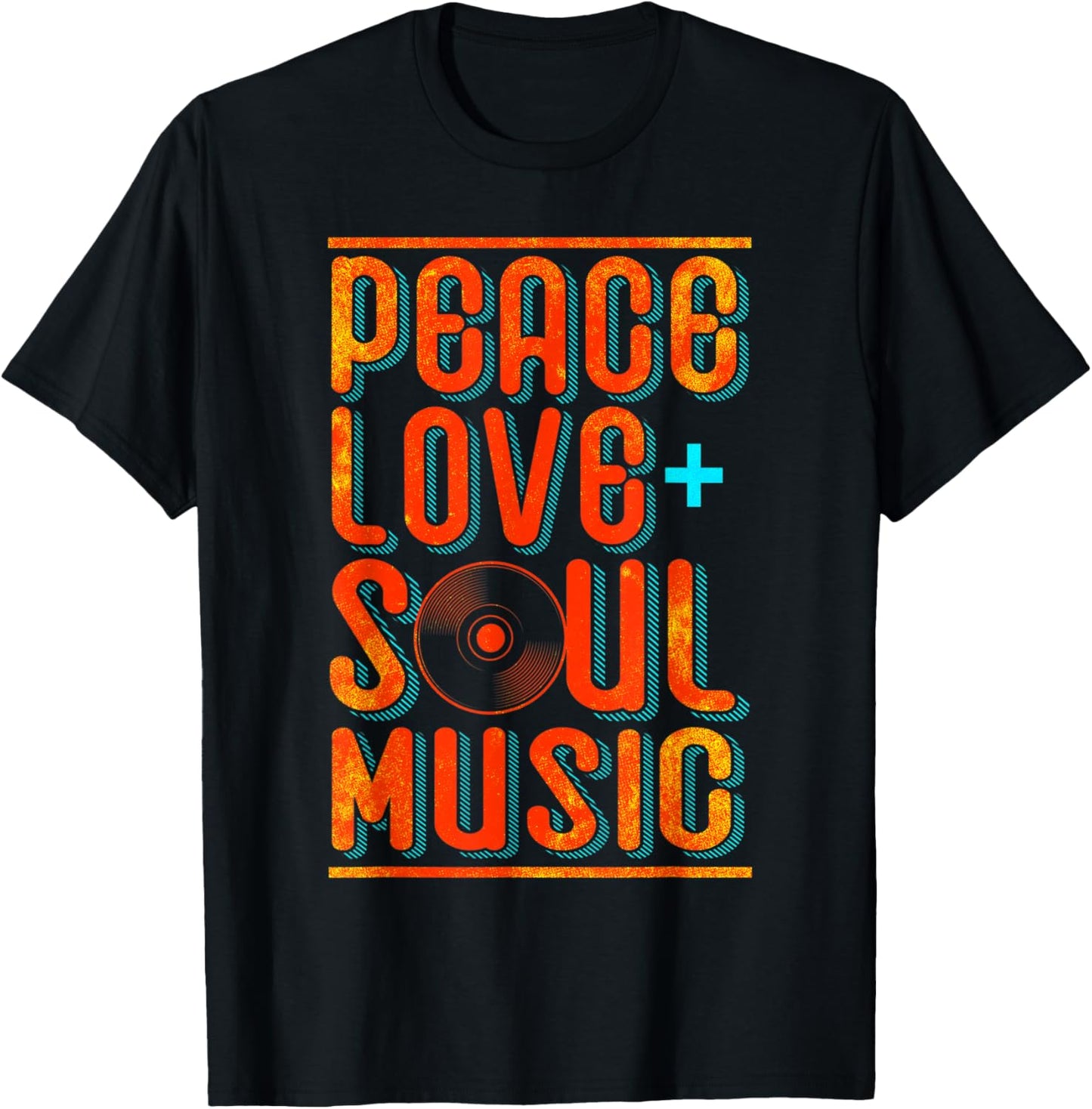 Peace Love + Soul Music T-Shirt - T-Shirt | Black