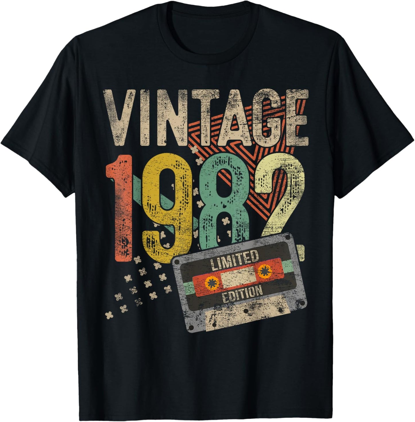 Vintage 1982 43rd Birthday Gifts Women 43 Year Old T-Shirt - T-Shirt | Black