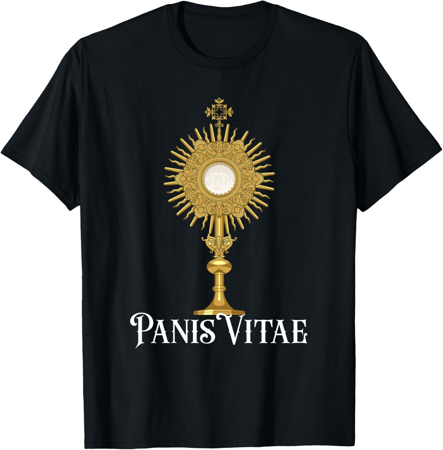 Eucharistic Adoration Traditional Latin Mass Catholic T-Shirt - T-Shirt | Black