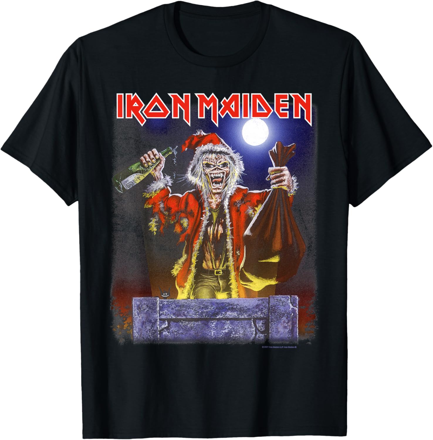 Iron Maiden - No Prayer Santa Eddie Christmas T-Shirt - T-Shirt | Black