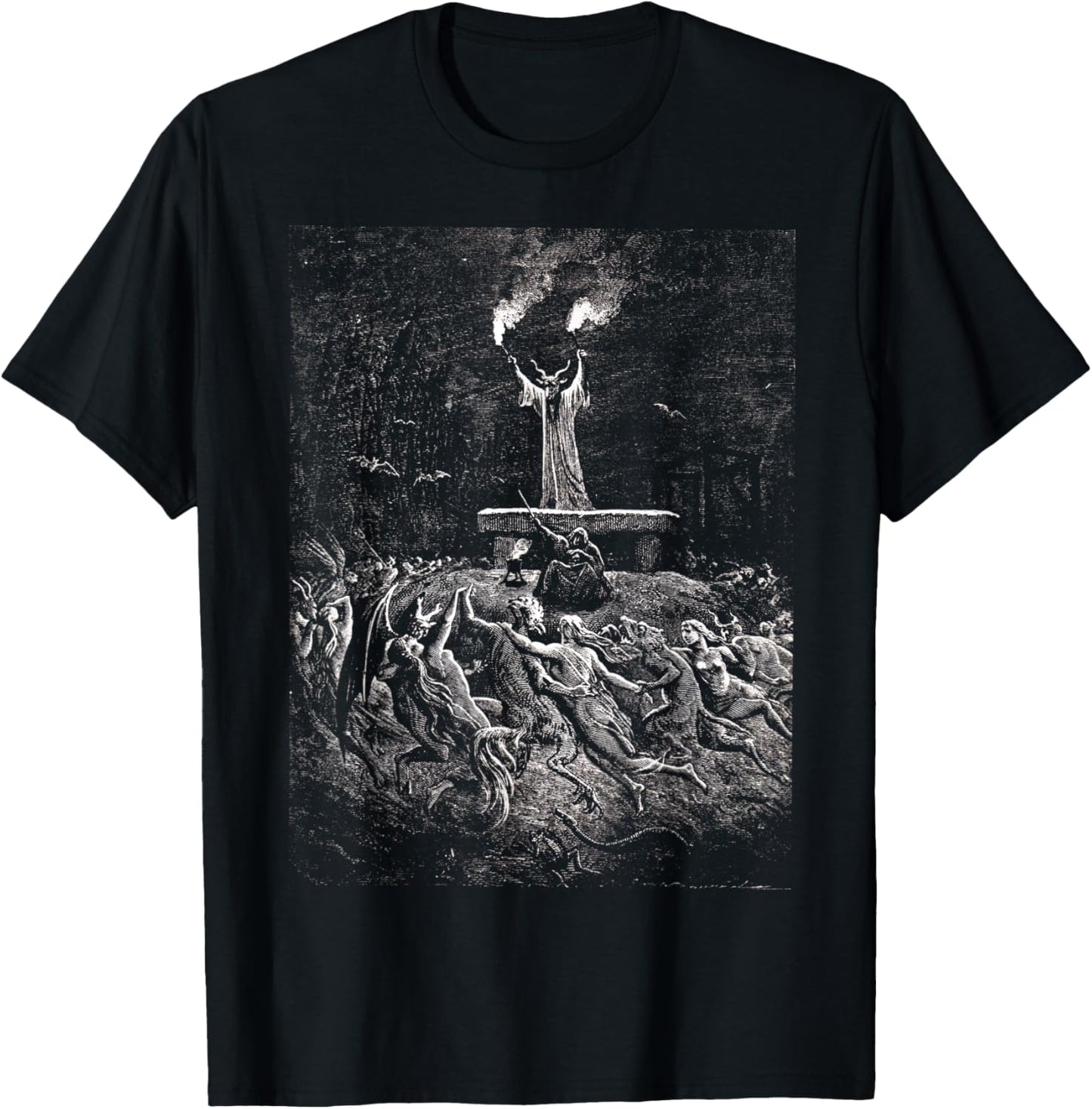 Gustave Dore Witches Dancing at a Sabbath T-Shirt - T-Shirt | Black