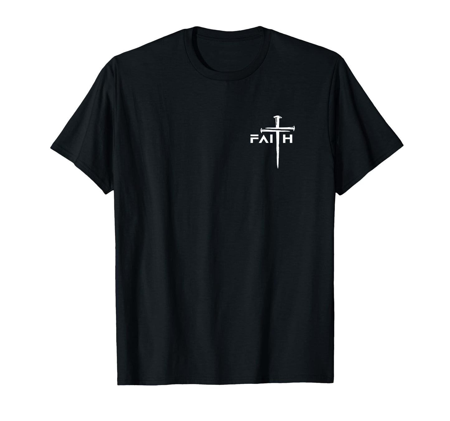 Christian Minimalist Religious Christ Faith and Nail Cross T-Shirt