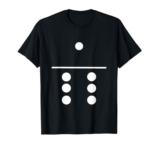Domino 1 and 6 Matching T-Shirt Halloween Group Costumes 1-6 T-Shirt