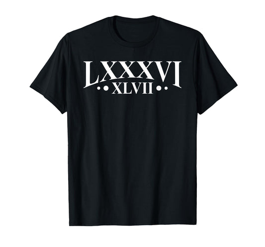 86 47 Roman Numerals LXXXVI XLVII 8647 Subtle Anti Trump T-Shirt