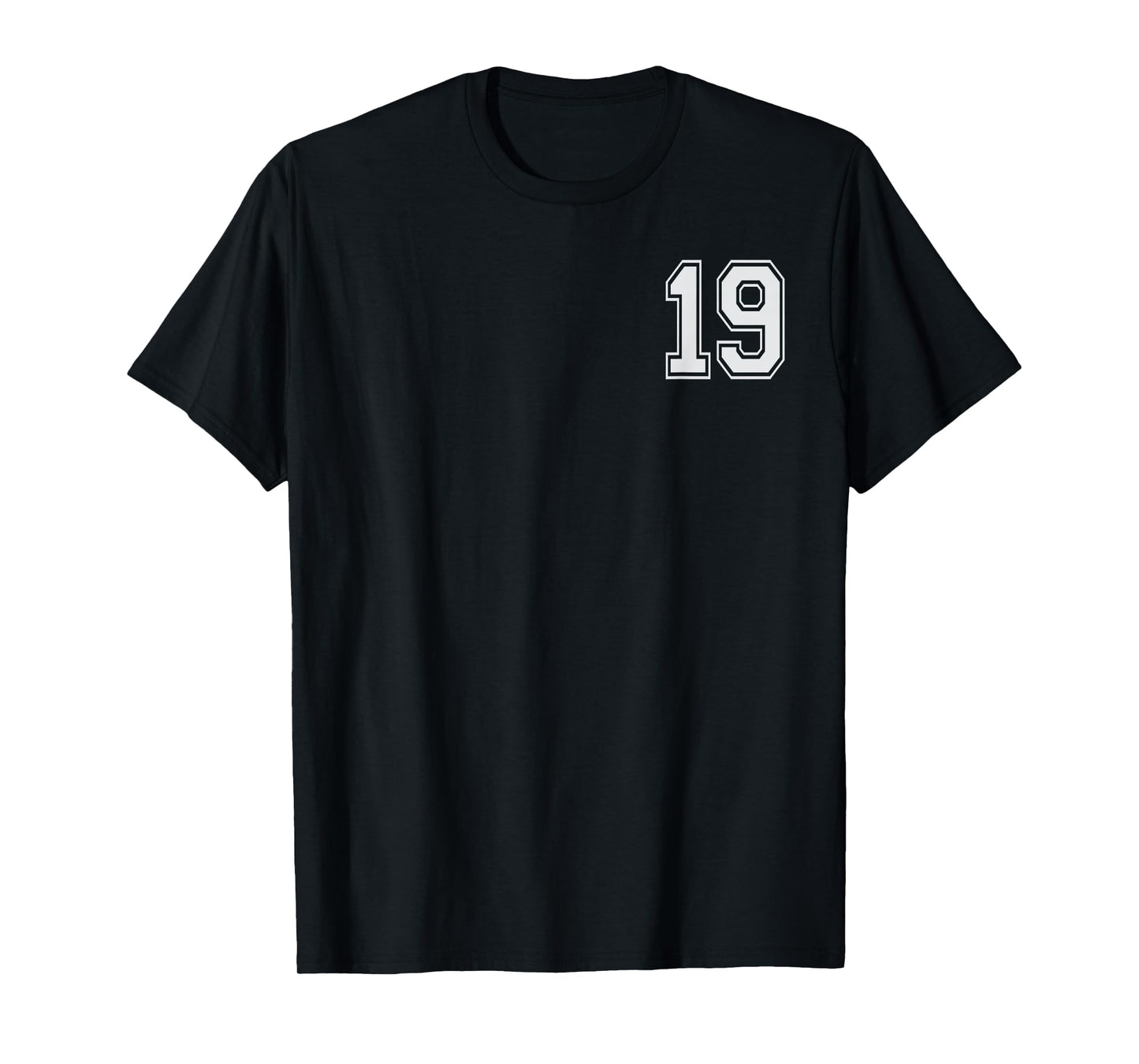 #19 Numbered Team Jerseys Shirt Big # on back Youth or Adult T-Shirt
