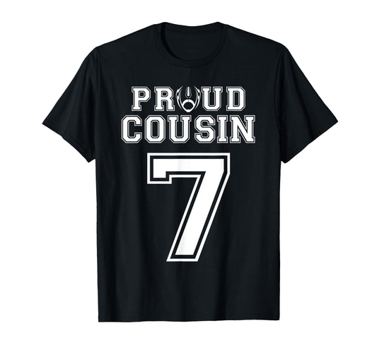 Custom Proud Football Cousin Number 7 Personalized T-Shirt