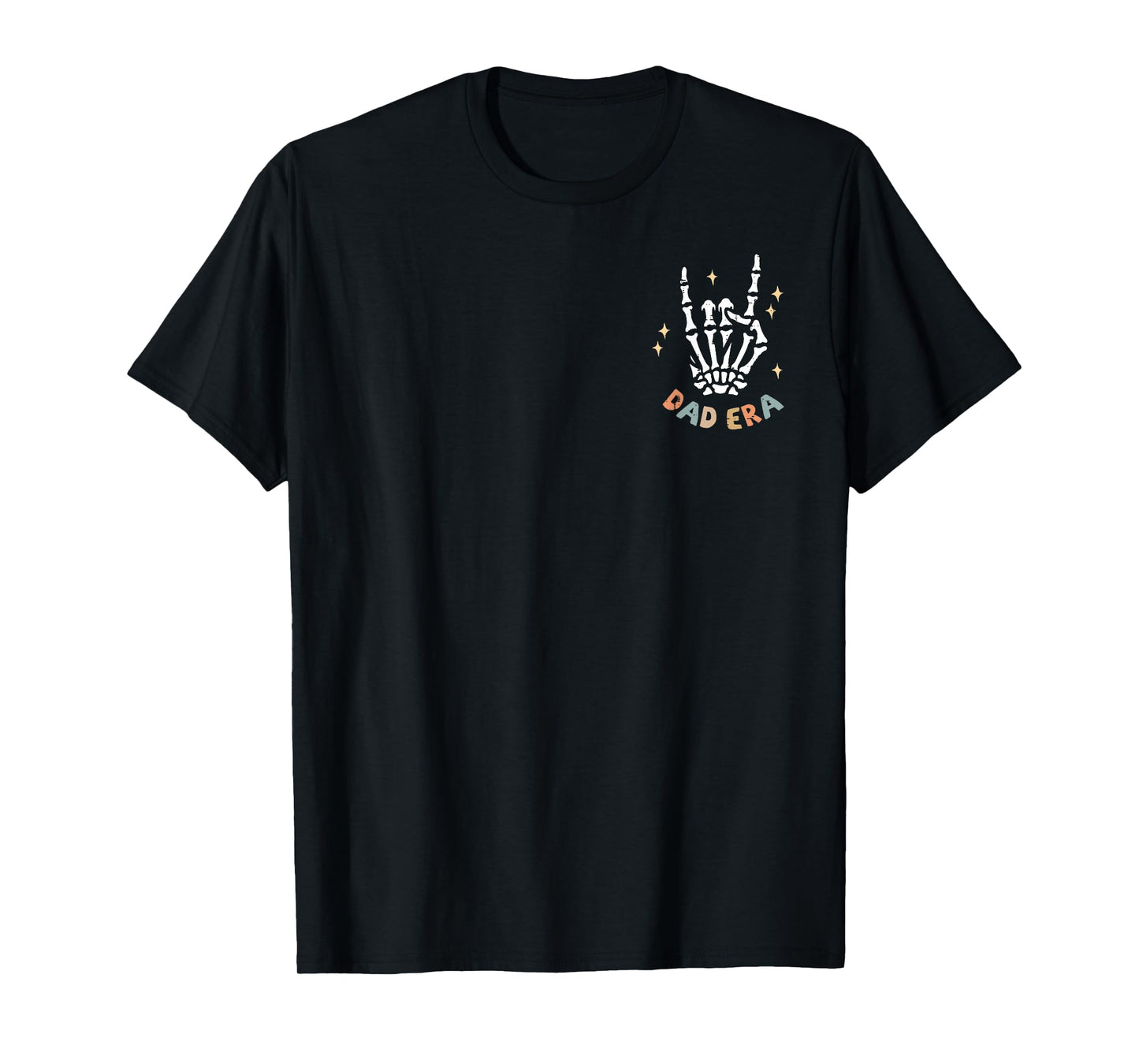 Dad Era Rock Skeleton Pocket Father Day Rocker Daddy Papa T-Shirt